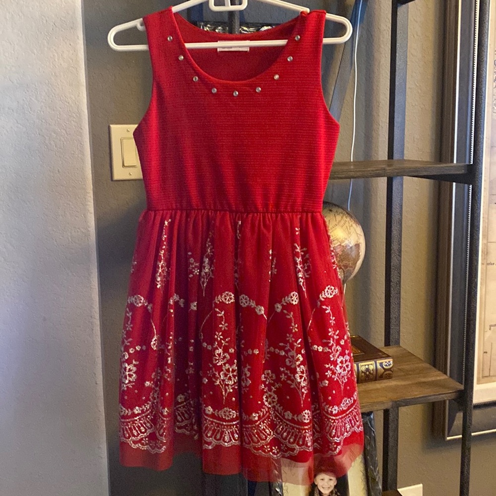 Red sparkly dress size 12